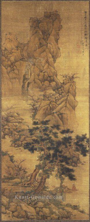 Landschaft 1653 alte China Tinte Ölgemälde